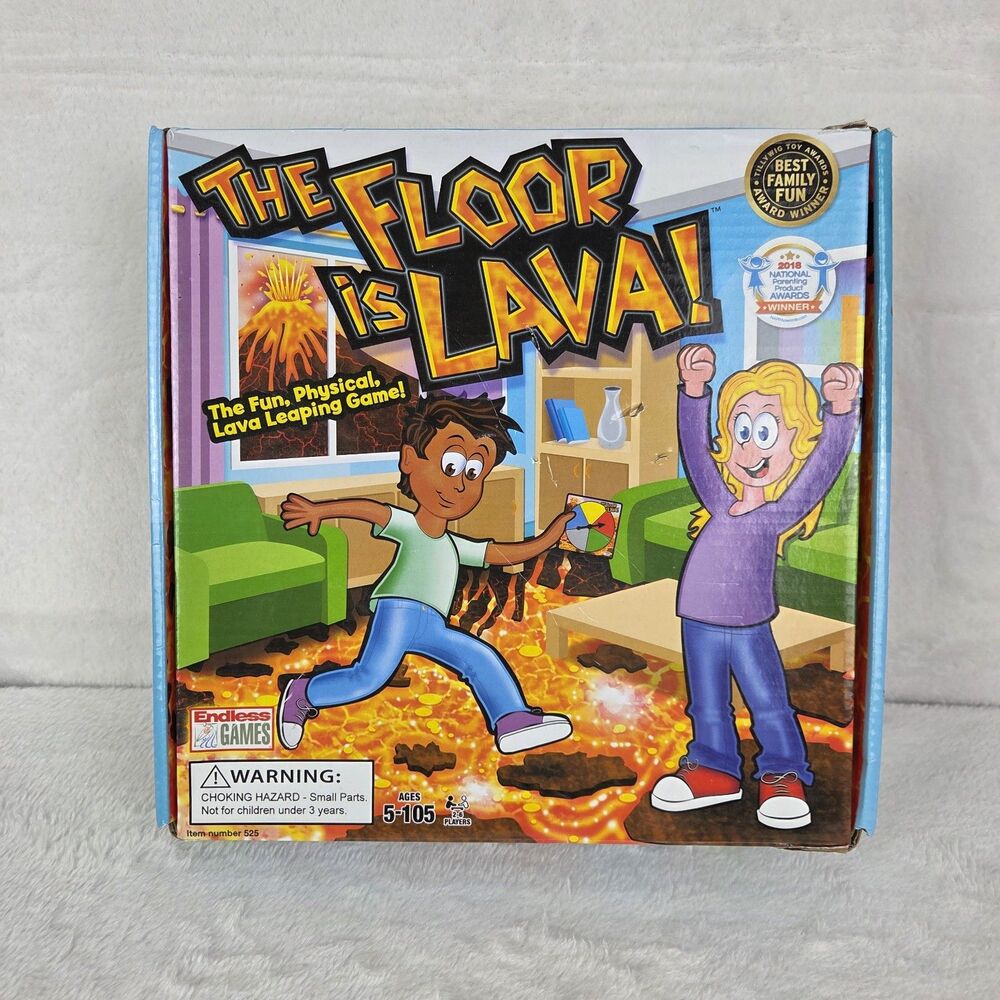 The Floor Is Lava Board Game 2018 Endless Games w/ Instructions 24/27 Cards